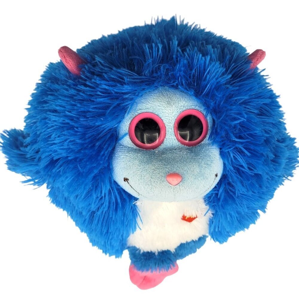TY Monstaz Ballz JERRY 10" Blue LUV ME Heart Monster Plush Stuffed Toy